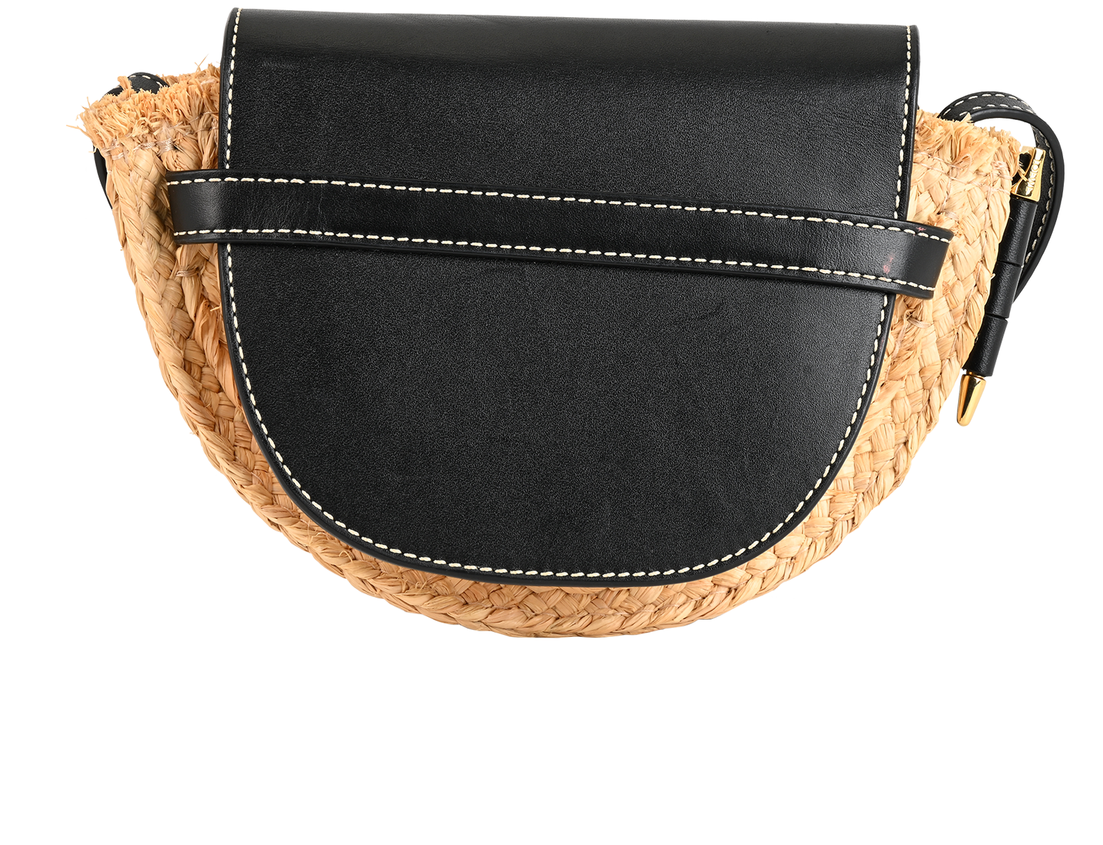 Mini Gate, &pound;490, Handbags, Beige/Black, Raffia, Back view